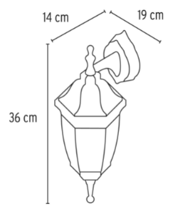 ARBOTANTE TIPO FAROL NEGRO, LAMPARA NO INCLUIDA 47291 N