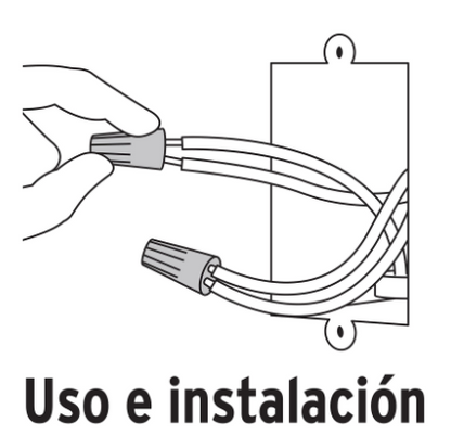 BOLSA CON 10 CAPUCHONES PARA CABLE, CALIBRE 14 A 12 AWG 47329 *