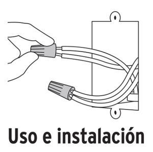BOLSA CON 10 CAPUCHONES PARA CABLE, CALIBRE 14 A 12 AWG 47329 P