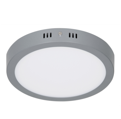 LUMINARIO LED TIPO PLAFÓN 18W, REDONDO, LUZ DE DÍA, GRIS 47348 *