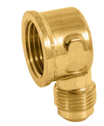 CODO PARA ESTUFA A 90° DE LATÓN 3/8 x 1/2", FOSET 47404 N