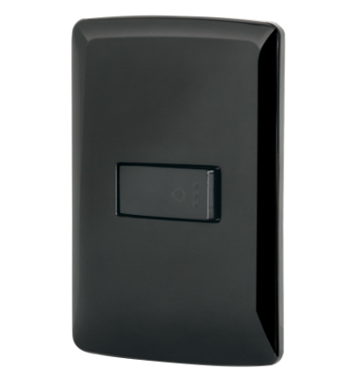 PLACA ARMADA CON TIMBRE, NEGRO, LÍNEA ITALIANA 47601 N