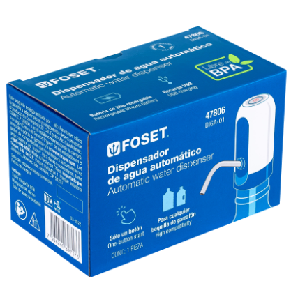 DISPENSADOR ELÈCTRICO DE AGUA PARA GARRAFÒN, FOSET 47806 *