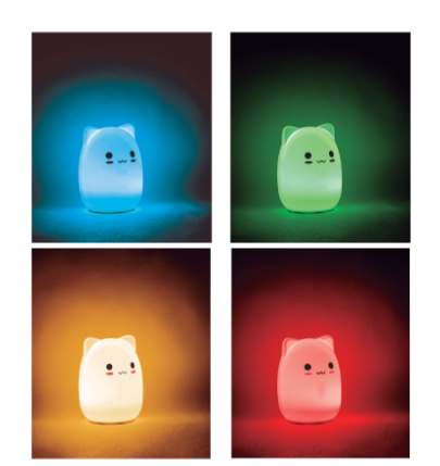 LUZ DE NOCHE DE LED GATO MULTICOLOR, VOLTECK 47869 N