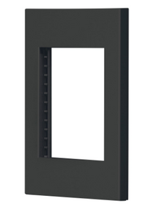 PLACA 1 VENTANA, 3 MÓDULOS, LÍNEA ESPAÑOLA, COLOR NEGRO