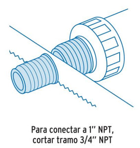 MULTICONECTOR POLIPROPILENO PARA TINACO, CON VÁLVULA, FOSET 48081 N