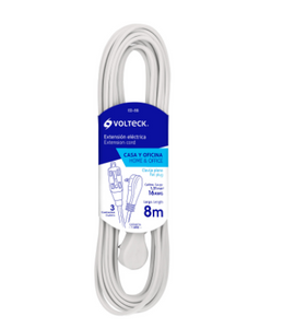 EXTENSIÓN ELÉCTRICA DOMÉSTICA 8MTS BLANCA 48030 P