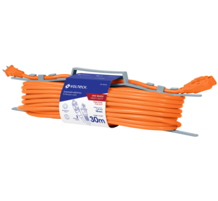 EXTENSIÒN DE USO RUDO 30M 2 X 16 AWG, VOLTECK 48051 *