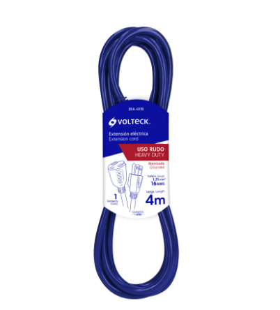 EXTENSIÓN USO RUDO, ATERRIZADA, 4MTS CALIBRE 16,VOLTECK 48057 *