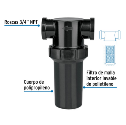 FILTRO DE AGUA PARA TINACO, FOSET 48073 P