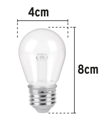 LÁMPARA LED S14 DE 1 W, LUZ CÁLIDA 48077 P
