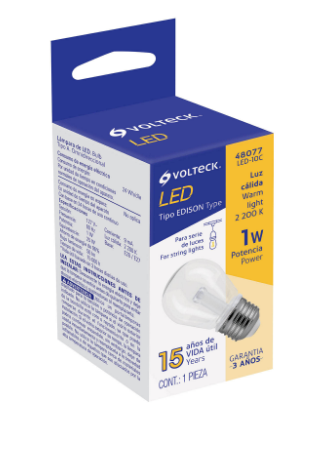 LÁMPARA LED S14 DE 1 W, LUZ CÁLIDA 48077 P