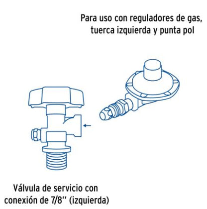 CILINDRO PORTÀTIL PARA GAS LP, 9KG 48107 *