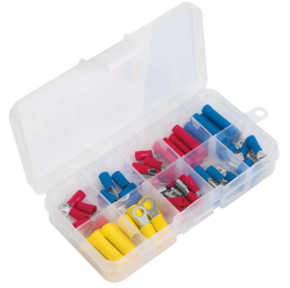 TERMINALES AISLADAS P/CABLE, KIT CON 55 PIEZAS 48142 *