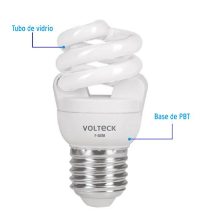 LÁMPARA 5 W, ESPIRAL MINI, LUZ DÍA, T2, EN BLISTER, VOLTECK 48200 *