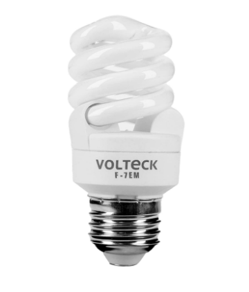 LÁMPARA 7W, ESPIRAL MINI, LUZ DÍA, T2, EN BLISTER, VOLTECK 48202 *