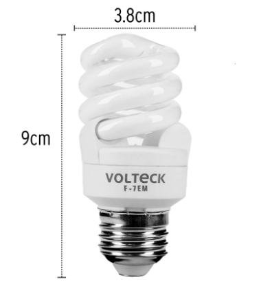 LÁMPARA 7W, ESPIRAL MINI, LUZ DÍA, T2, EN BLISTER, VOLTECK 48202 *