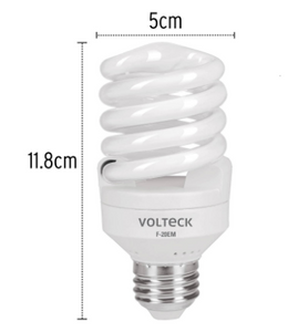 LÁMPARA 20 W, ESPIRAL MINI,LUZ DÍA, T2, EN BLÍSTER, VOLTECK 48206 P