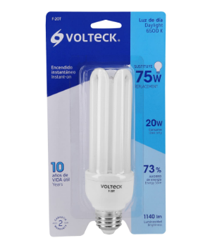 LÁMPARA TRIPER T4 20W LUZ DE DÍA EN BLISTER, VOLTECK 48226 P