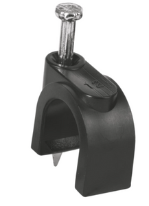 GRAPA PARA CABLE REDONDO, 12MM, NEGRA, BOLSA 20 PZAS 48283 P