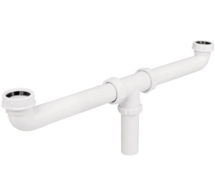 CÉSPOL DOBLE PARA FREGADERO, POLIPROPILENO, 1-1/2'' FOSET 48338 *L