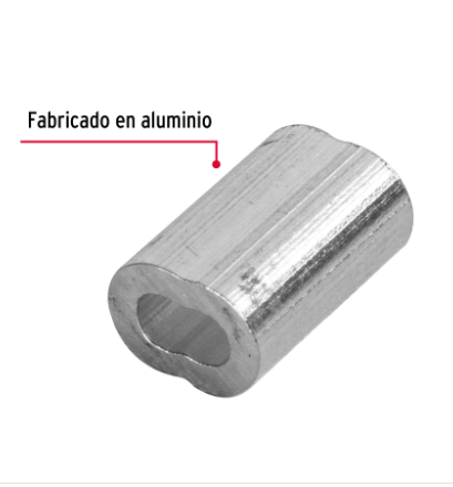 BOLSA CON 50 CASQUILLOS DOBLES DE ALUMINIO, 1/8'', FIERO 48365 *