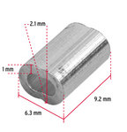 BOLSA CON 50 CASQUILLOS DOBLES DE ALUMINIO, 1/16'', FIERO 48363 P