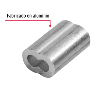 BOLSA CON 50 CASQUILLOS BOBLES DE ALUMINIO, 3/32'' FIERO 48364 P