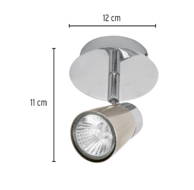 LUMINARIO DE SOBREPONER CON 1 SPOT BASE GU10, VOLTECK 48432 N