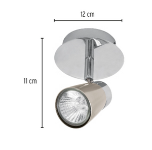LUMINARIO DE SOBREPONER CON 1 SPOT BASE GU10, VOLTECK 48432 N