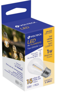 LAMPARA DE LED S14 DE 1W, LUZ CALIDA 48452 P