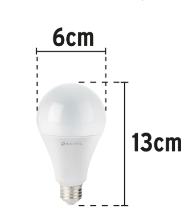 LÁMPARA DE LED, A 19, 18W, LUZ CÁLIDA, VOLTECK 48459 *