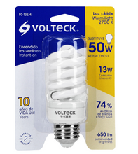 Cargar imagen en el visor de la galería, LÁMPARA 13W, ESPIRAL MINI, LUZ CÁLIDA, 48505 P
