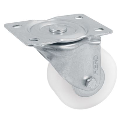 RODAJA DE POLIETILENO 3'' PLACA GIRATORIA, CON BALERO, FIERO 48629 N
