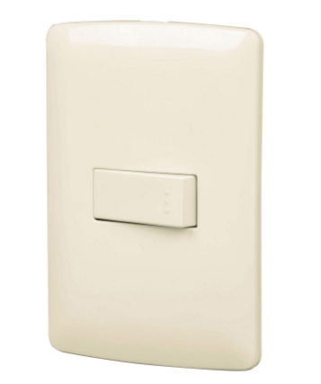 PLACA ARMADA 1 INTERRUPTOR ESCALERA MARFIL, LINEA ITALIANA 48661 N