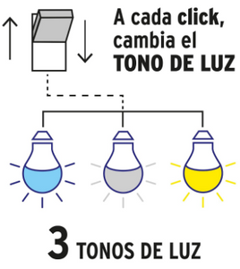LAMPARA DE LED  55W 3 NIVELES DE TEMPERATURAS 49036 *