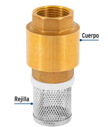 PICHANCHA CON REJILLA ACERO INOXIDABLE 3/4'', FOSET 49055 *