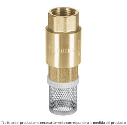 PICHANCHA CON REJILLA ACERO INOXIDABLE 1'', FOSET 49056 *