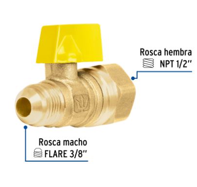VÁLVULA DE CONTROL DE LATÓN PARA GAS, FOSET 49115 P