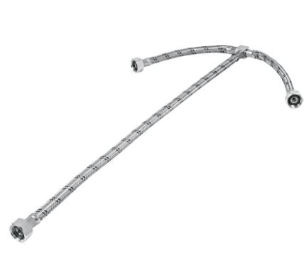 MANGUERA HULE, ''T'', 55 CM, ACERO INOXIDABLE, USOS GENERALES 49124 *