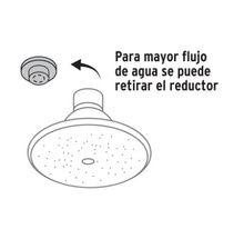 Cargar imagen en el visor de la galería, REGADERA REDONDA 3-1/2&#39;&#39;, BRAZO Y CHAPETÒN DE ACERO, FOSET 49247 P
