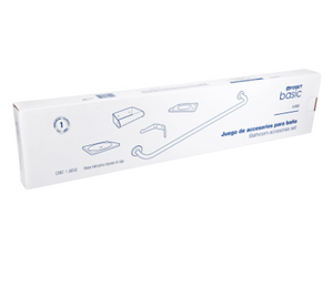 JGO DE ACCESORIOS BAÑO, 5 PIEZAS, BASIC 49255 P
