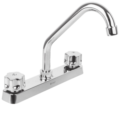 MEZCLADORA PLÁSTICA PARA FREGADERO, CUELLO CORTO, BASIC 49289 *