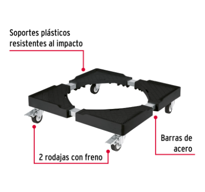 BASE CON RUEDAS AJUSTABLE PARA LÌNEA BLANCA, FIERO 49301 *