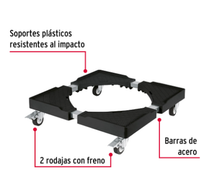 BASE CON RUEDAS AJUSTABLE PARA LÌNEA BLANCA, FIERO 49301 *