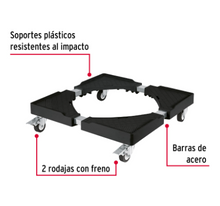 Cargar imagen en el visor de la galería, BASE CON RUEDAS AJUSTABLE PARA LÌNEA BLANCA, FIERO 49301 *
