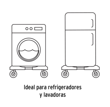 BASE CON RUEDAS AJUSTABLE PARA LÌNEA BLANCA, FIERO 49301 *