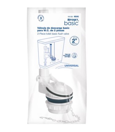 VÁLVULA DE DESCARGA DE PLÁSTICO PARA TANQUE BAJO, FOSET 49345 *