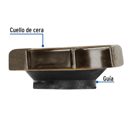 CUELLO DE CERA CON GUÍA PARA WC, 170G, FOSET 49358 *