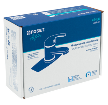 MONOMANDO PARA LAVABO, FOSET AQUA 49408 P